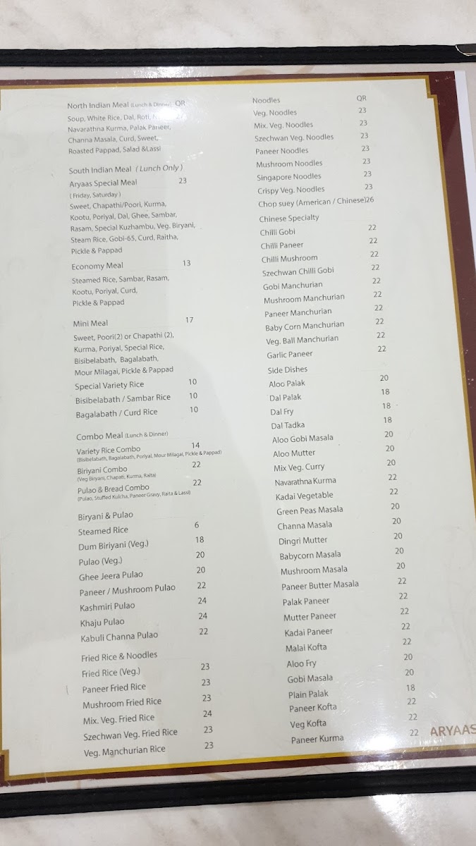 Menu - Aryaas Express photo 6